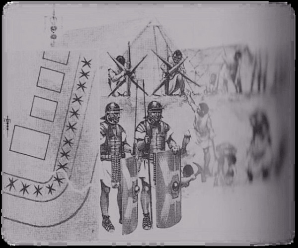 Legionnaires guarding the camp