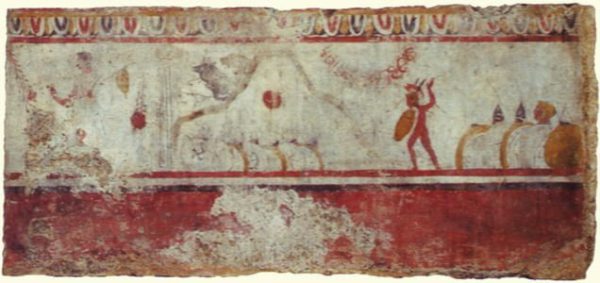 Fresco depicting the Battle of Caudium