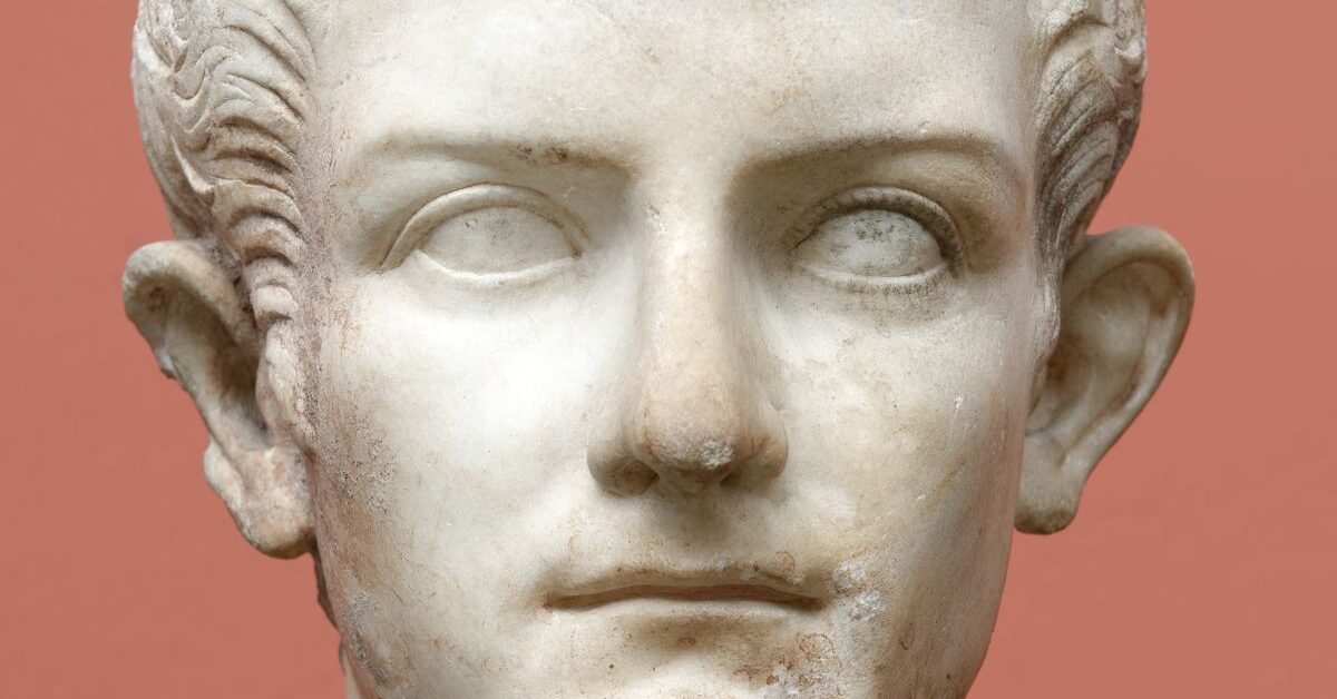 Marble portrait bust of the emperor Gaius, known as Caligula, Roman, Early Imperial, Julio-Claudian
