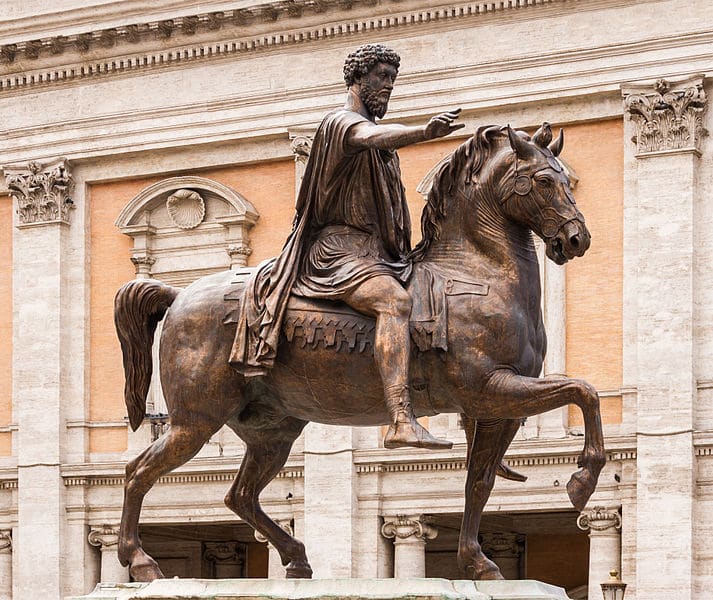 Replica of the statue of Marcus Aurelius on horseback