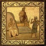 Roman mosaic from the 2nd-3rd century CE showing Asclepius
