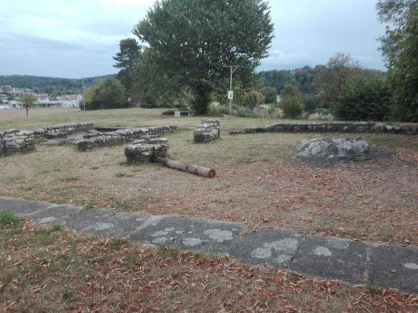 Fireplace in the open air museum Villa Rustica near Zurich