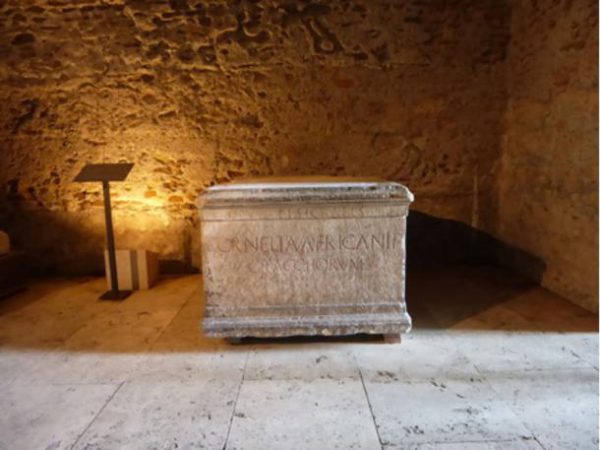 Pedestal of the unpreserved statue of African Younger Cornelia