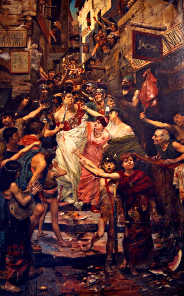 Vitellius led through the streets of Rome by the people, Georges Rochegrosse