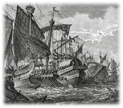 Sea battle in antiquity