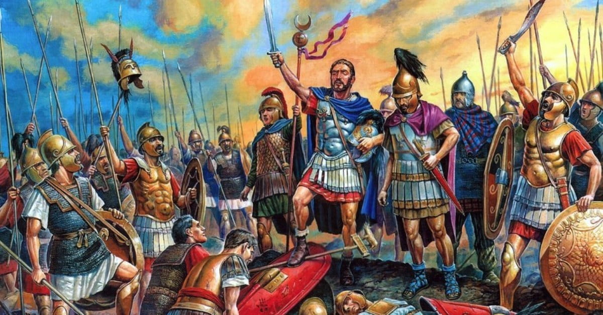 Hannibal accepting the Romans’ surrender