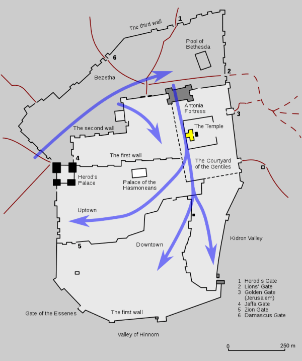Plan of the siege and conquest of Jerusalem