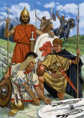 Miks plemion i narodów - armia Kartaginy. Wyróżnić możemy Ibera, Celta i Numida