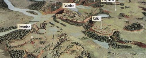 Historic seven hills of ancient Rome