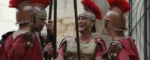 Śmiejący się legoniści rzymscy w Rzymie