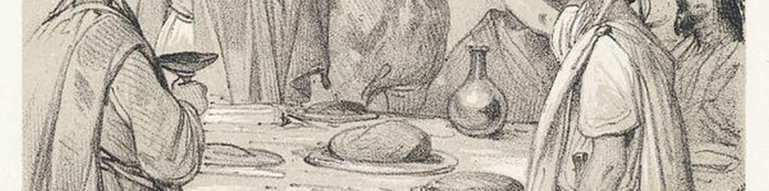 Print showing Incitatus at feast
