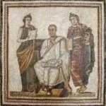 Wergiliusz ma mozaice jako pater familias