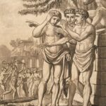 Rzymscy kapłani uderzający przechodniów rzemieniami ze skór zwierząt ofiarnych