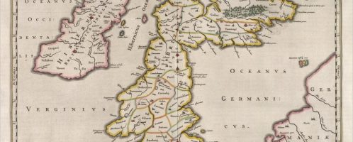 Map of the British Isles from 1654 with Hibernia