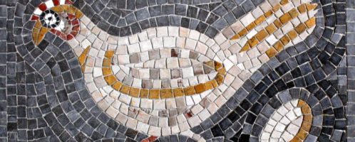 Chicken on the Roman mosaic