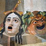 Roman mosaic showing theatrical masks
