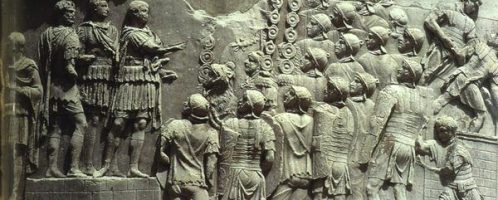 Bas-relief showing the speech of the emperor