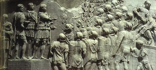 Bas-relief showing the speech of the emperor