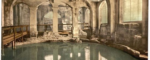 Roman baths in Bath (England) from 1900