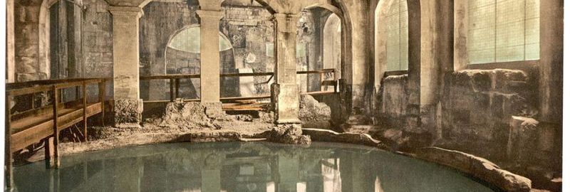 Roman baths in Bath (England) from 1900