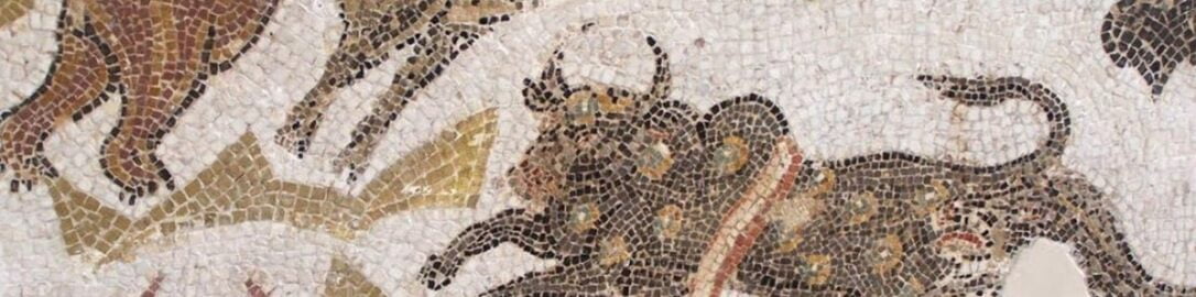 Exotic animals on Roman mosaic