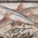 Fish on the Roman mosaic