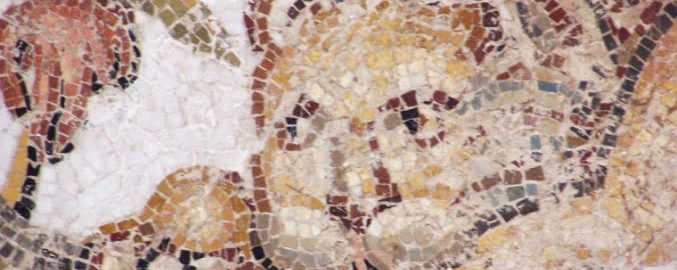 Lion on Roman mosaic