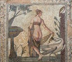 Kobieta na rzymskiej mozaice