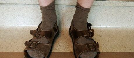 Socks and sandals