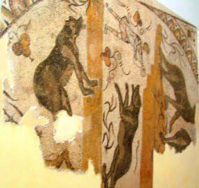 Roman fresco with animals