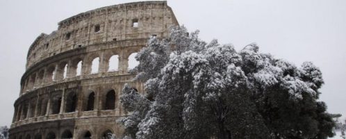 Colosseum in the snow