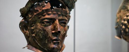 Roman helmet worn by elite units during equestrian competitions. Dated  from 1st-2nd century CE