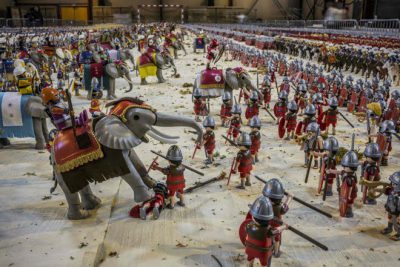 Roman army made of blocks