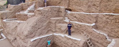 Archaeologists standing in a Roman repository in Jerusalem