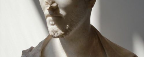 A magnificent marble bust of a young Roman