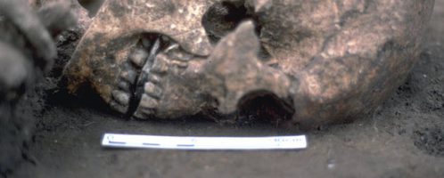 Archaeologists examined skeleton of man with stone in place of his tongue