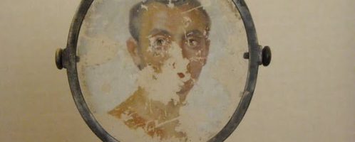 Portrait of a Roman on the glass