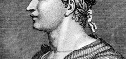 Ovid with a laurel wreath on his head