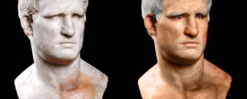 Painted bust of Marcus Agrippa.