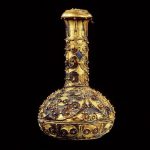 Golden Roman perfume bottle