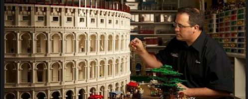 Colosseum made of LEGO bricks