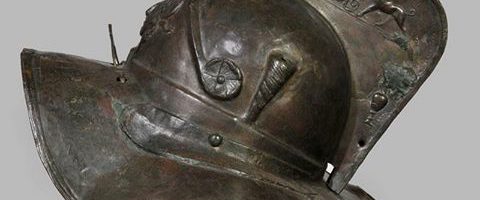 Roman helmet found at Pompeii