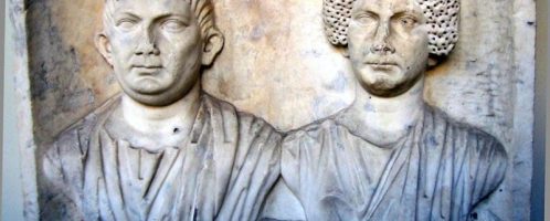 Rzeźba ukazująca rzymską parę
