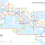 Mapa ukazująca drogi rzymskie w formie schematu linii metra