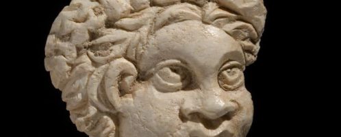 Roman tile showing the head of an African