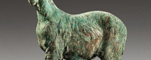 Roman statue depicting a goat