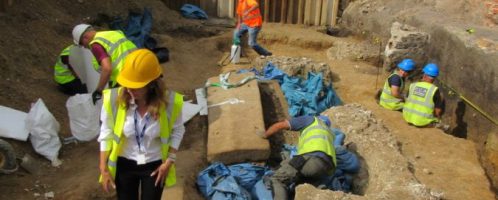 Roman sarcophagus discovered in London