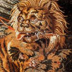 Roman mosaic showing a tiger
