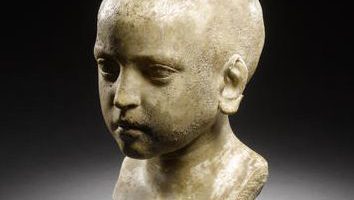 Roman bust of a young boy