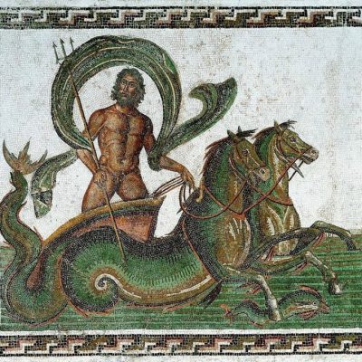 Neptun na rzymskiej mozaice